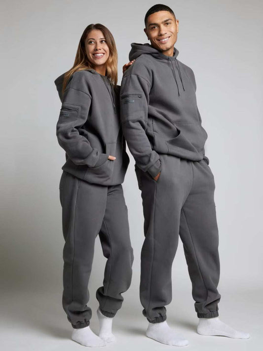 DreamHood™ Unisex Sweatpant in gray with elastic waistband and multiple pockets for casual comfort
