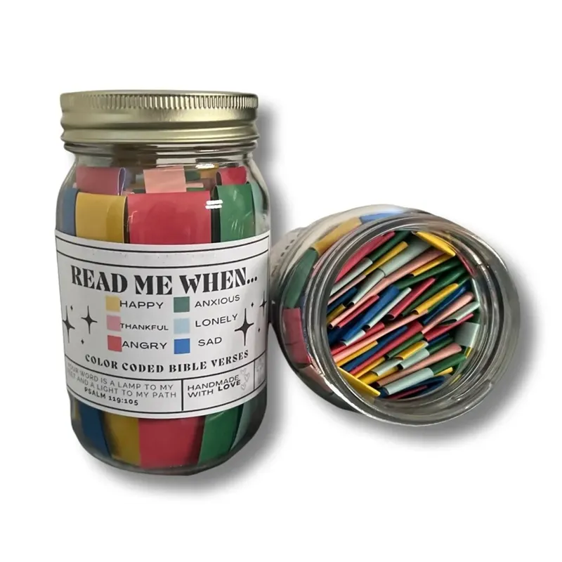 Handmade 67-Color Bible Verse Jar – Emotions & Feelings