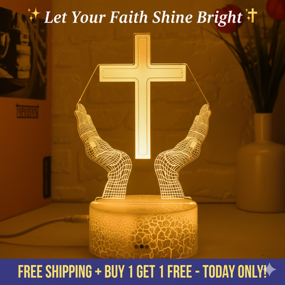 ✝️ 3D Faith Cross Touch Lamp