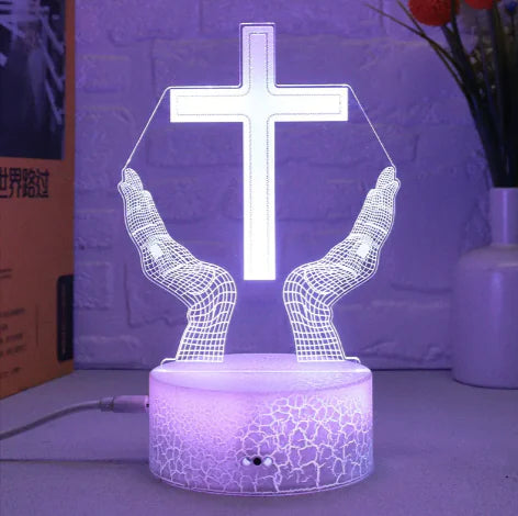 ✝️ 3D Faith Cross Touch Lamp