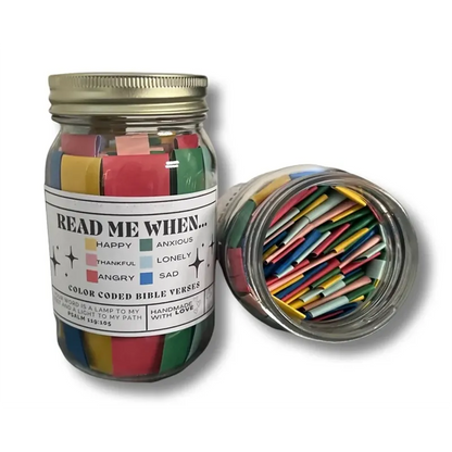 Handmade 67-Color Bible Verse Jar – Emotions & Feelings