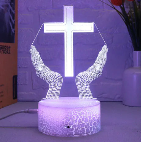 ✝️ 3D Faith Cross Touch Lamp