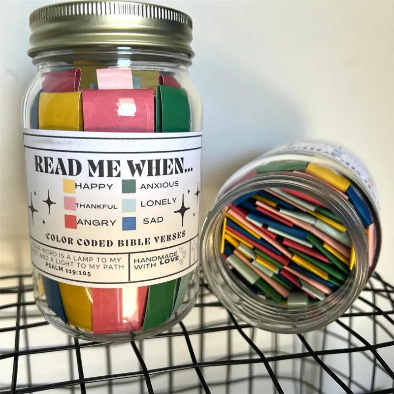 Handmade 67-Color Bible Verse Jar – Emotions & Feelings